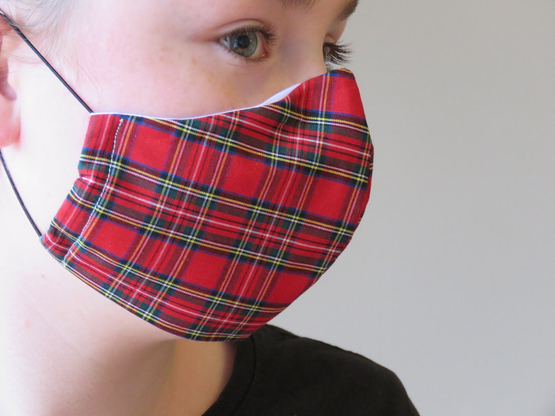Royal Stewart Tartan Face Mask Washable 3 Layer Face Etsy