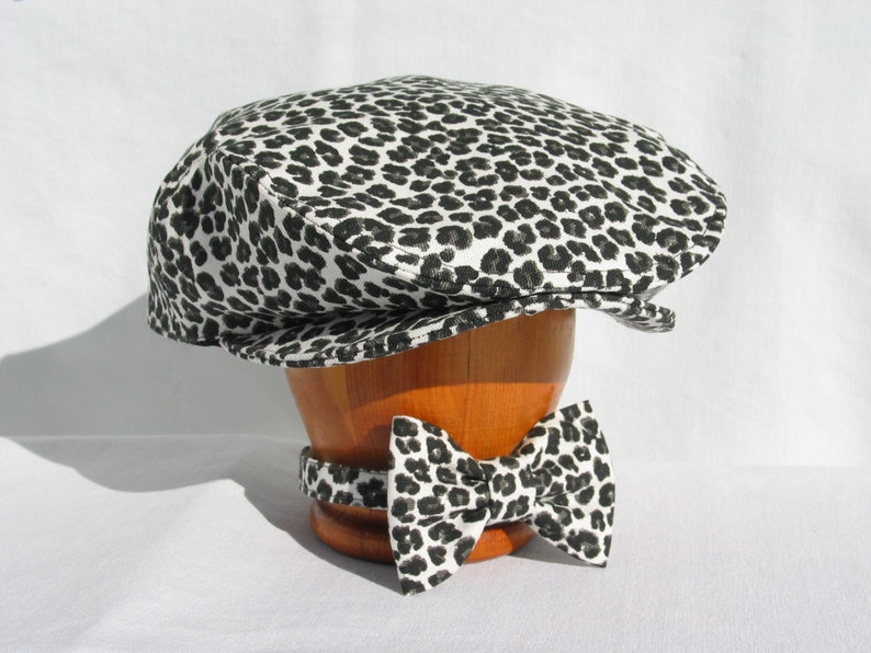 leopard flat cap