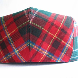 Flat Cap, New Brunswick Tartan Flat Cap in Red and Green Plaid for Family Christmas Photos image 4