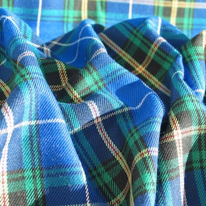 Fabric, Nova Scotia Tartan Fabric A Blue and White Plaid Material, Canadian Tartan Fabric for Accessories and Home Décor Material Bild 1