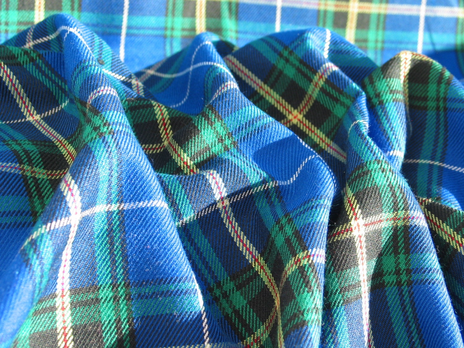 Fabric, Nova Scotia Tartan Fabric A Blue and White Plaid Material, Canadian Tartan  Fabric for Accessories and Home Décor Material 