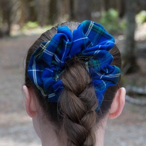 Scrunchie, Nova Scotia Tartan Scrunchie Teenager Gift In Blue Plaid