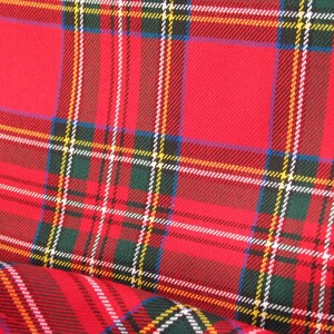 Royal Stewart Tartan Fabric, Red Plaid Christmas Decor image 1