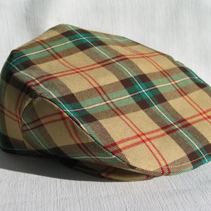 Saskatchewan Tartan Flat Cap Gift For Grandpa