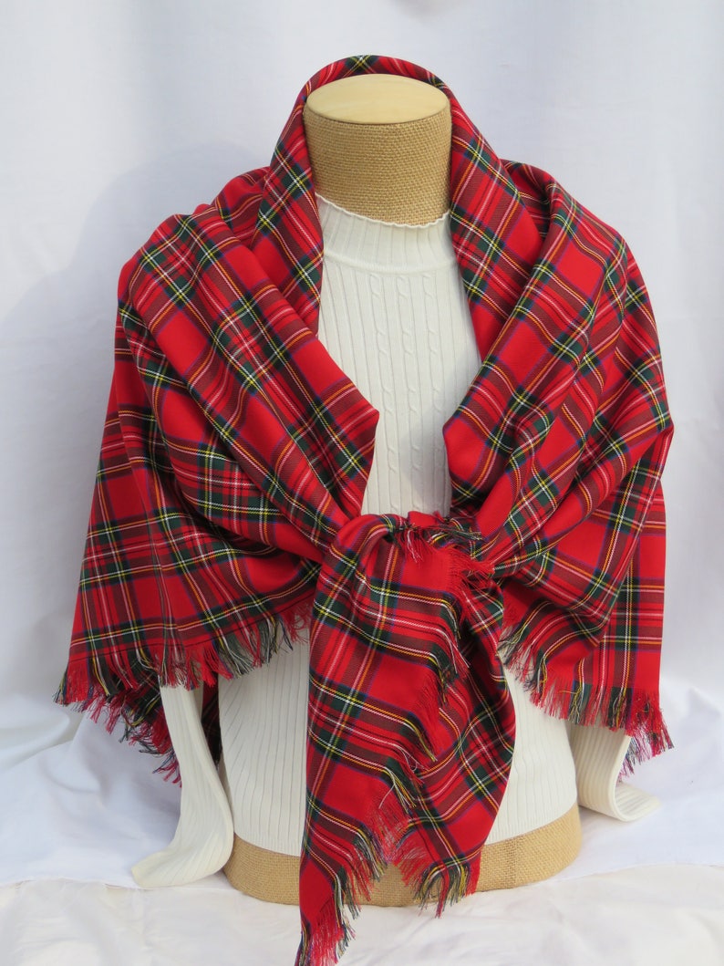 Royal Stewart Tartan Blanket Scarf Oversize 2021 Trendy Scarf Etsy