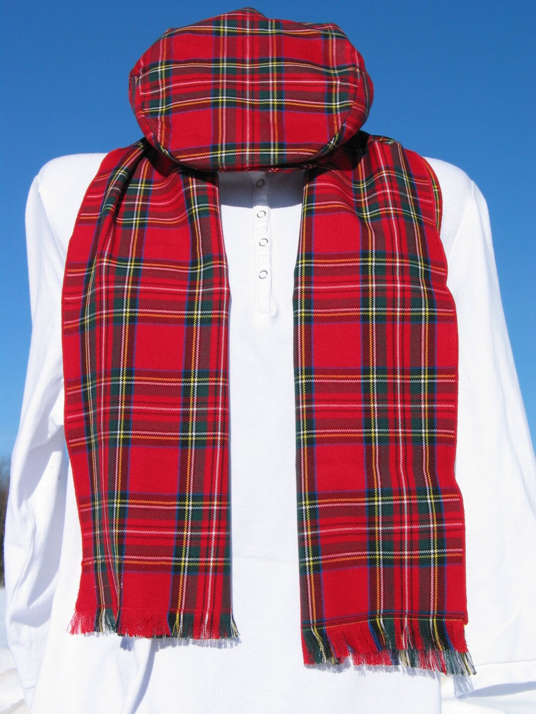 Stewart Black Tartan Flat Caps