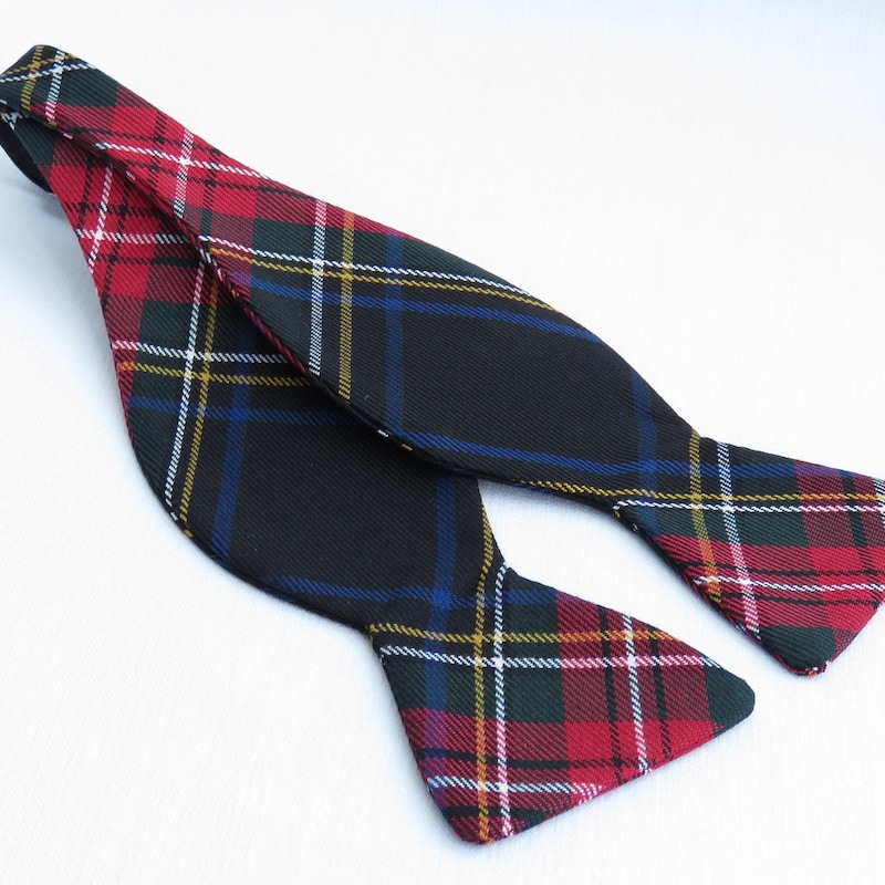 Stewart Black 01 Tartan Bow Tie main image 0