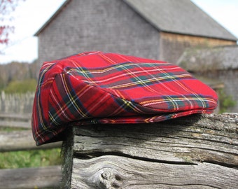 Royal Stewart Tartan Newsboy Flat Cap Great For Scottish Occasions or Summer Festivals With Your Stewart Family