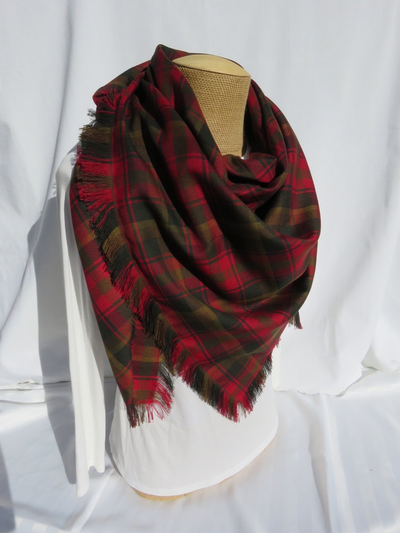 Canadian Maple Leaf Tartan Blanket Scarf Plaid Blanket Scarf Etsy