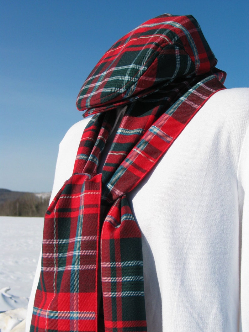 tartan scarf and hat