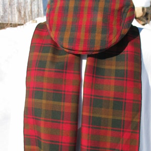 Kanadisches Ahornblatt, Tartan, Schiebermütze und Schal-Set Made in Canada für kanadische Gentlemen