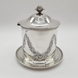 Vintage Silver Biscuit Barrel for Antique Biscuit Tin Decor