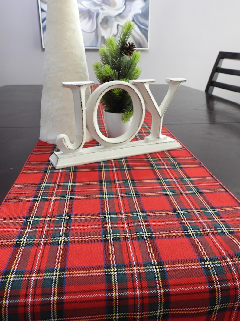Royal Stewart Tartan Table Runner for Christmas Décor image 1