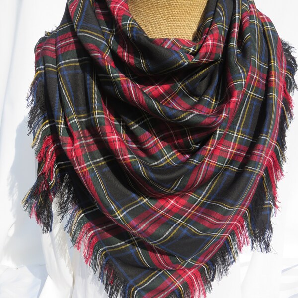 Stewart Black Tartan Crest Christmas Hat
