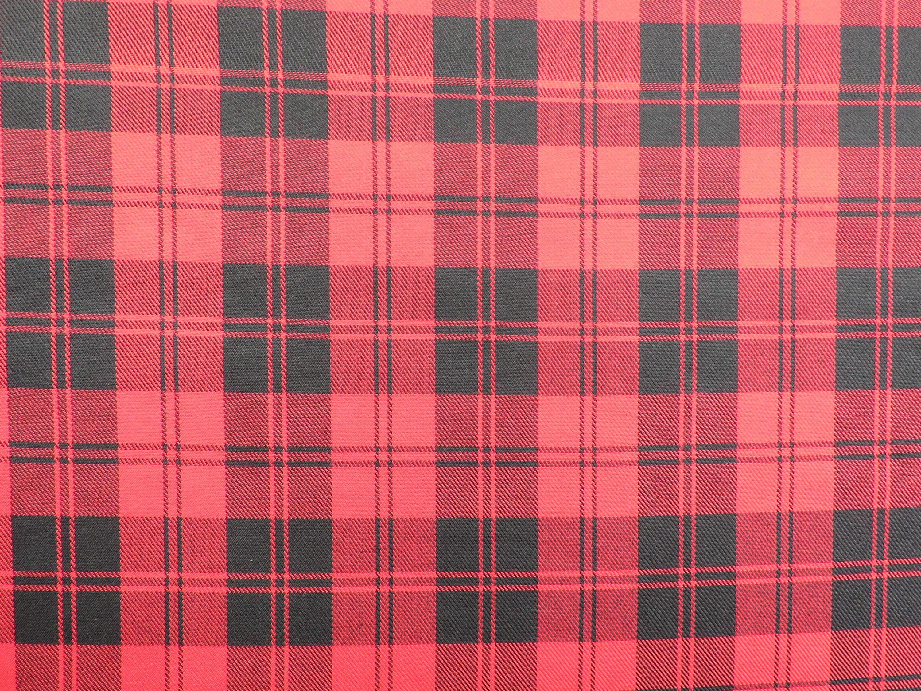 Lumberjack Plaid Fabric, Red and Black Pattern Tartan Fabric Print