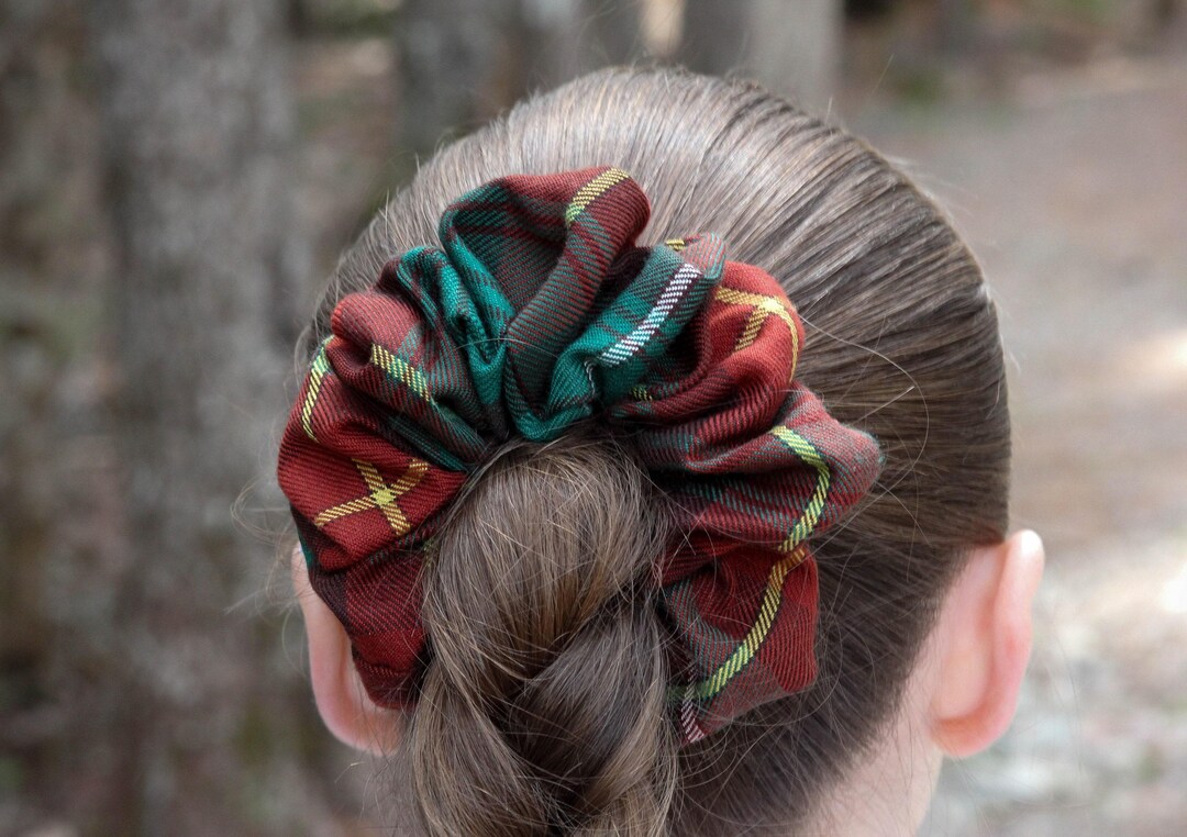 PEI Tartan Scrunchie, Retro Plaid Hair Loop - Etsy