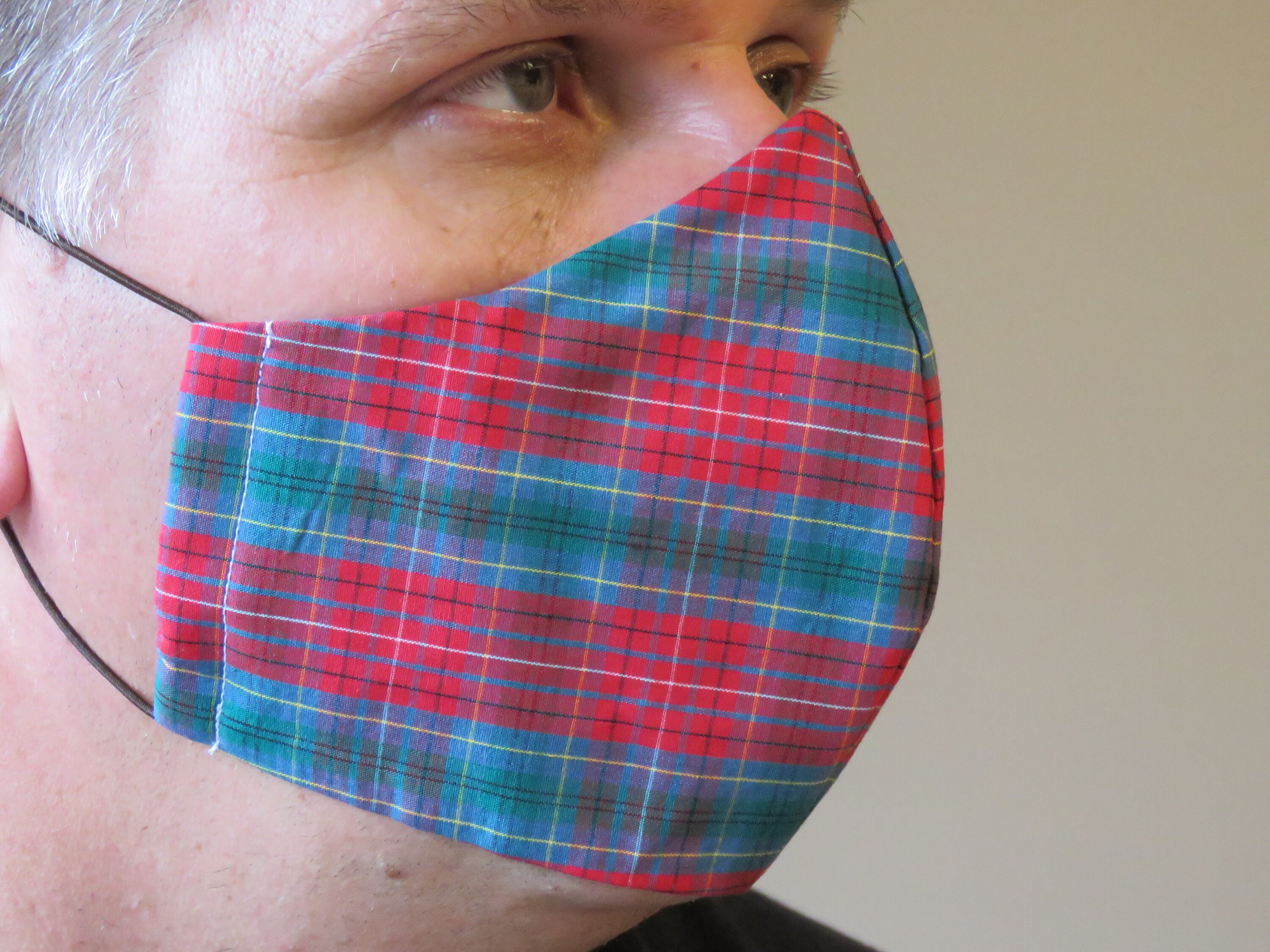 British Columbia Tartan Face Mask Canadian Tartan Fitted Face - Etsy