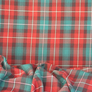 fabric, Prince Edward Island Tartan Fabric By Yard, The Island Tartan, Canadian PEI Tartan Fabric