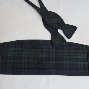 Tartan Cummerbund, Black Watch Tartan Cummerbund for Formal Dinner, Maple Leaf Tartan Cummerbund a Gentleman Gift