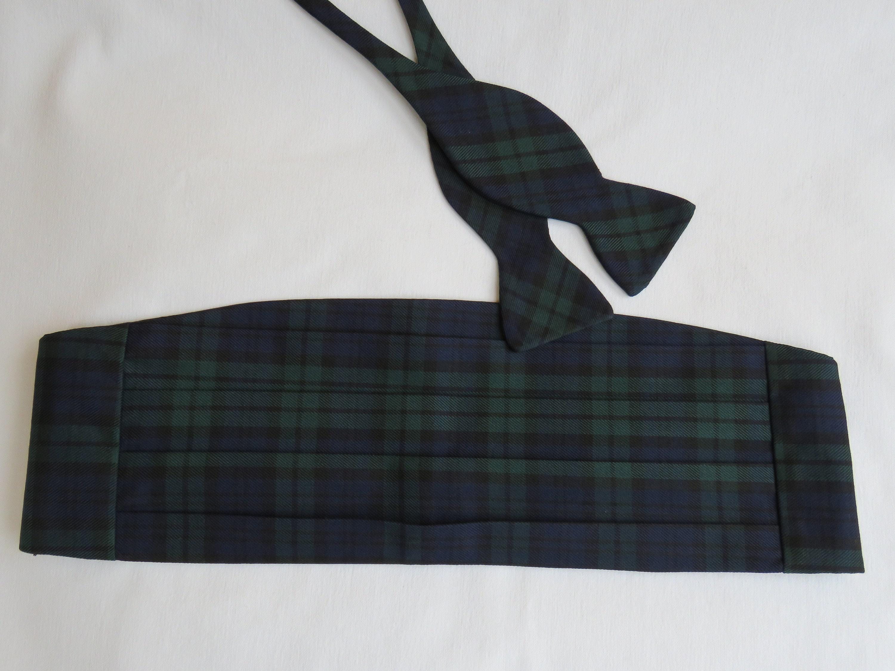 Tartan Cummerbund, Black Watch Tartan Cummerbund for Formal Dinner, Maple Leaf Tartan Cummerbund a Gentleman Gift