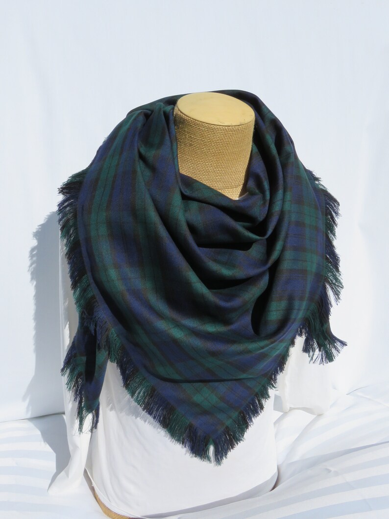 Black Watch Tartan Blanket Scarf Bridesmaid Wrap Etsy