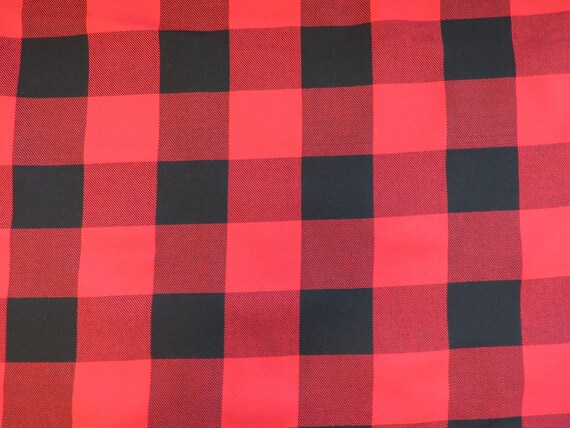 Fabric, Red and Black Buffalo Check Plaid Material by the Yard Washable  Lumberjack Fabric, Rob Roy Macgregor Tartan, Christmas Material 