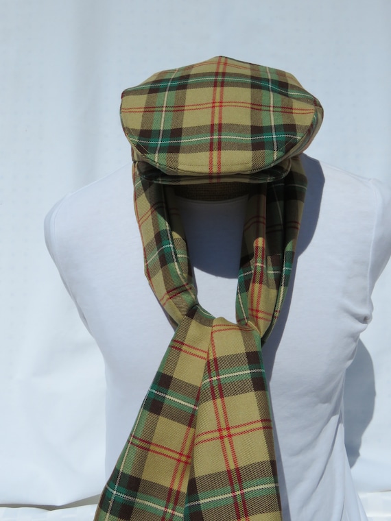 tartan scarf and hat
