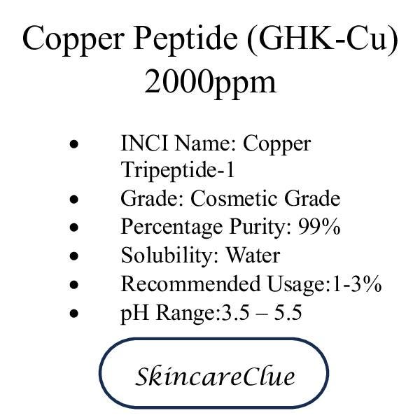 Copper Peptide (ghk-cu) 2000ppm Solution - DIY Active Skincare Ingredient