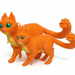 Figura de Firestar/Fireheart dos Gatos Guerreiros impressa em 3D