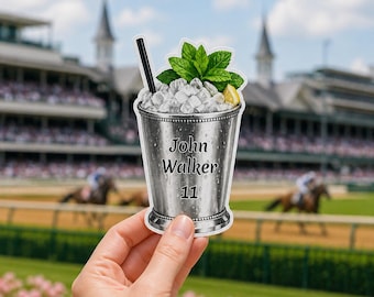 Mint Julep Cup Place Card Template, Derby Escort Card, Printable Table Decor, Southern Party Name Cards, Editable Canva Invite