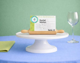 Editable Recipe Place Cards | Canva Template | Invitations, Menu Cards & Party Decor