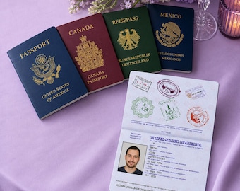 Editable Passport Template, Realistic Printable Passport, Travel Theme Party Decor, Educational Travel Activity, Travel Passport Kit