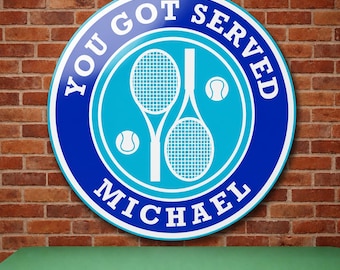Editable Tennis Tournament Logo, Classic Event Sign, Party Decor (Digital Download)