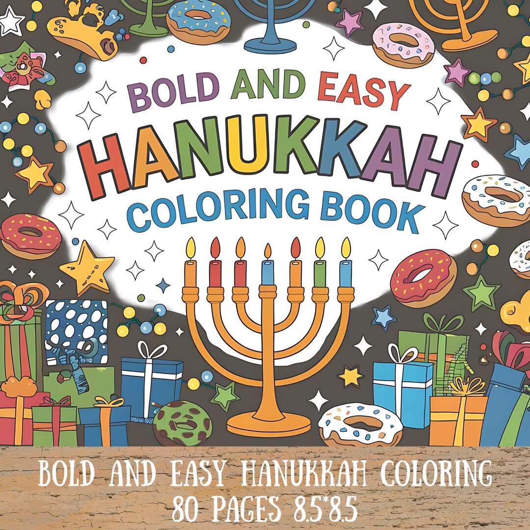 Bold and Easy Hanukkah Coloring Pages | 80 Hanukkah Printable | Kids ...