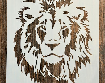 Lion Stencil – Reusable Wild Animal Painting Template for Walls, Crafts, Wood & Fabric, Mylar Plastic