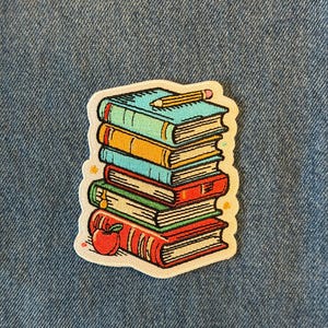 Books Iron On Patch Embroidered Sew On Reading Literature Applique Jacket Backpack Hat