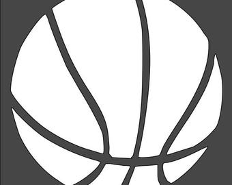 Basketball Ball Reusable Stencil (5x5 - 11x11 inch) - Walls, Sports DIY Decor Template