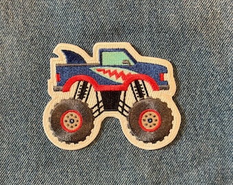Monster Truck Iron On Patch Embroidered Sew On Off Road Racing Applique Jacket Hat