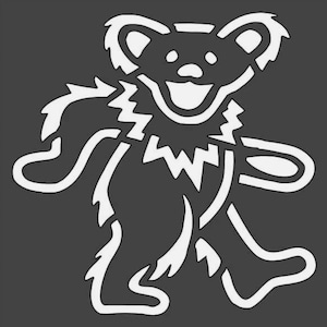 Psychedelic Dancing Bear Reusable Stencil for Walls, Crafts, Music DIY Decor
