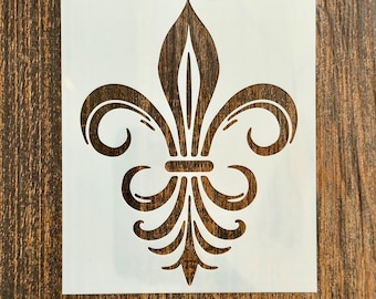 Fleur de Lis Stencil – Reusable Mylar, French Design, Painting Template