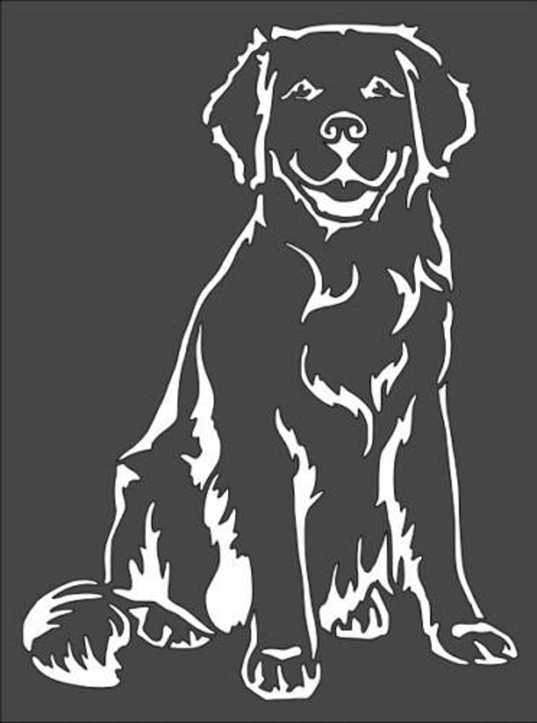 Golden Retriever Dog Reusable Stencil (5x5 - 11x11 Inch) - Painting ...