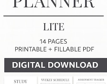 Studieplanner LITE – afdrukbare en invulbare pdf-studieplanner