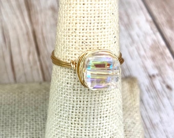 Iridescent Glass Ring