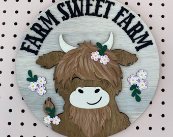 Highland Cow-Farm Sweet Farm