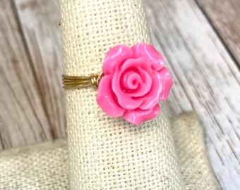 Pink Flower Ring