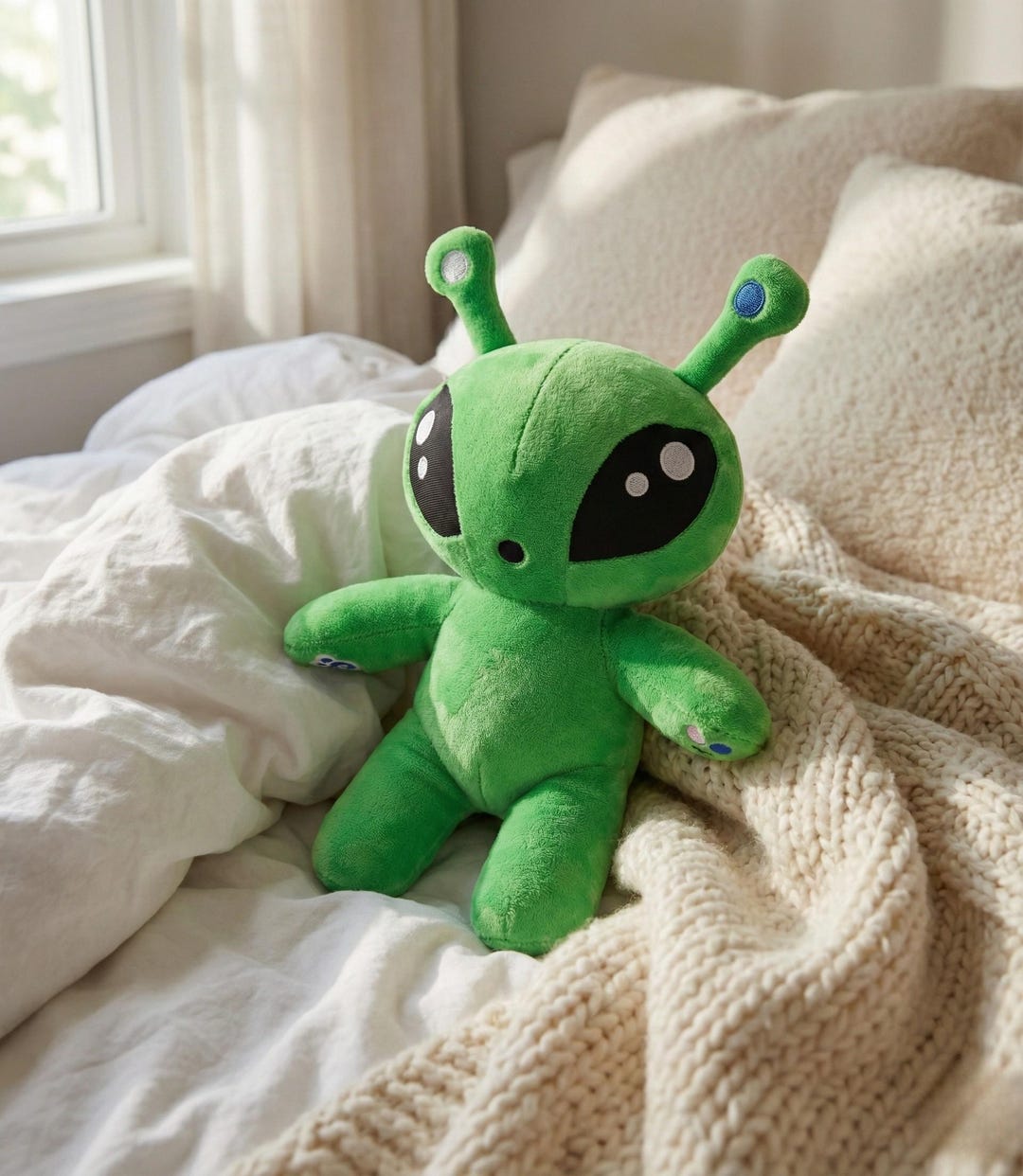 Alien Plush Toy – Green Space Creature Plush – Soft Stuffed Doll 30cm ...