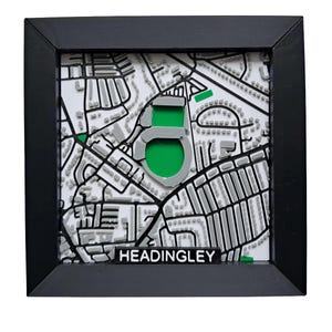 Mapa impreso en 3D del estadio Headingley Cricket, decoración para aficionados al cricket