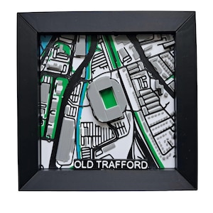 ANY TEAM 3D Printed Stadium Map, Football Fan Decor