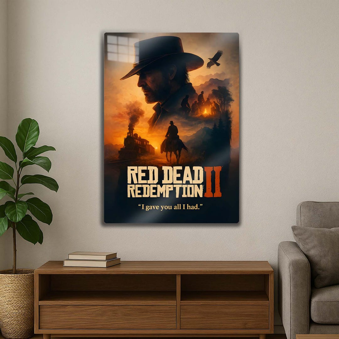 Red Dead Redemption 2, Arthur Morgan Collage, Metal Poster, Gaming Wall ...