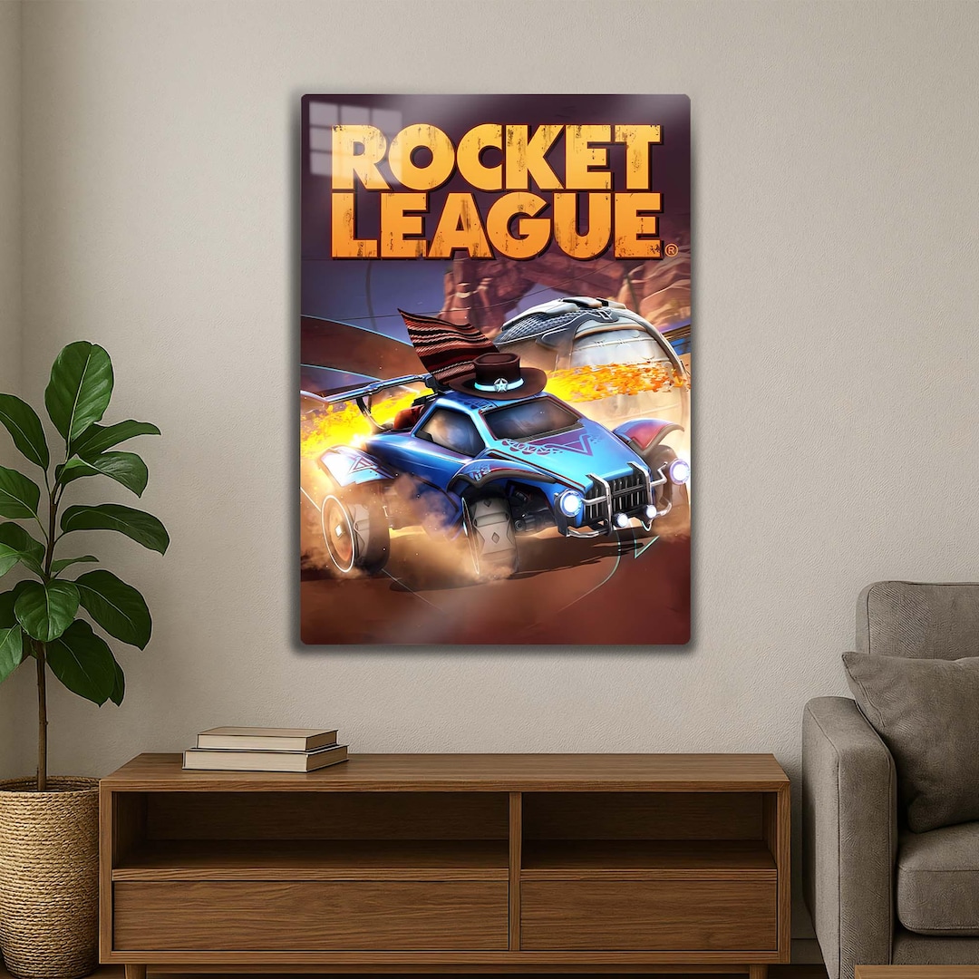 Octane Rocket League Metal Wall Art, Car Soccer Decor, Aerial Goal ...